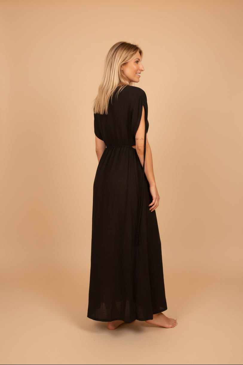 ANANDA DRESS — Robe longue ajourée