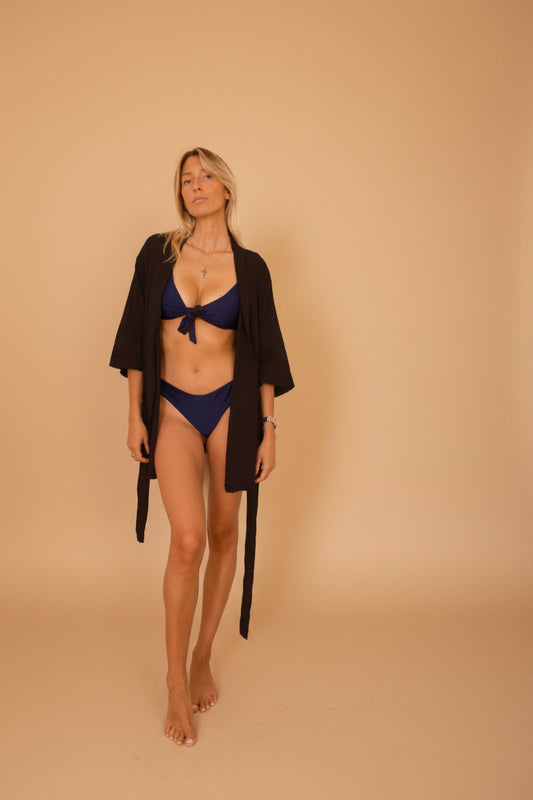 KIMONO DEVI COURT — Kimono ceinturé