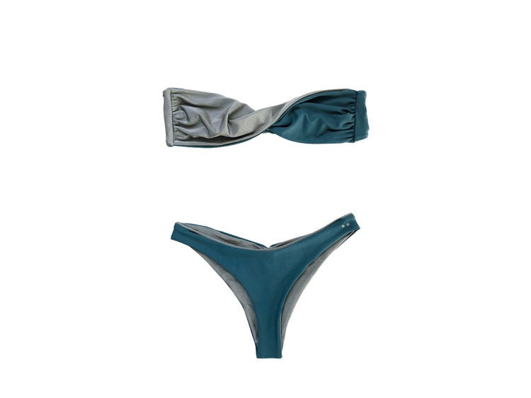 Maillot de bain deux pièces réversible