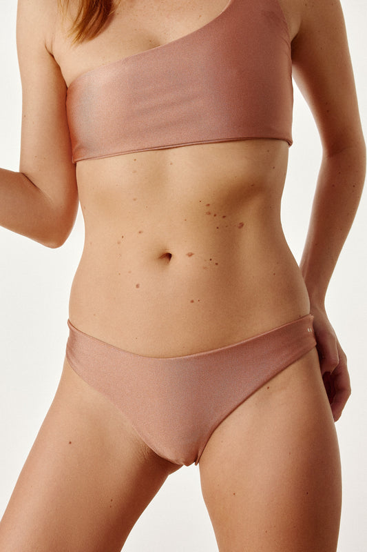 Bas de bikini rose irisé