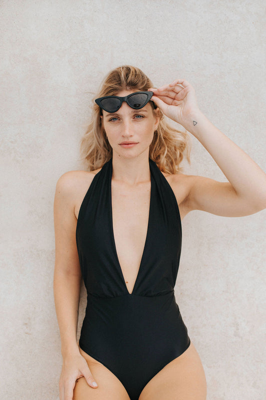 Maillot de bain une pièce noir réversible