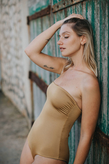 Maillot de bain une pièce bustier réversible