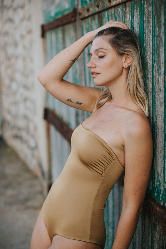 Maillot de bain une pièce bustier réversible