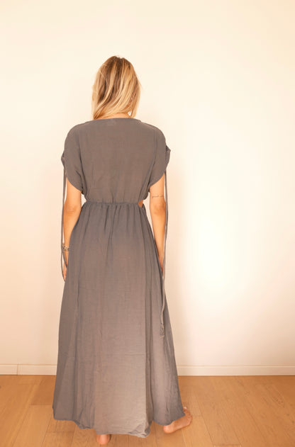 ANANDA DRESS — Robe longue ajourée