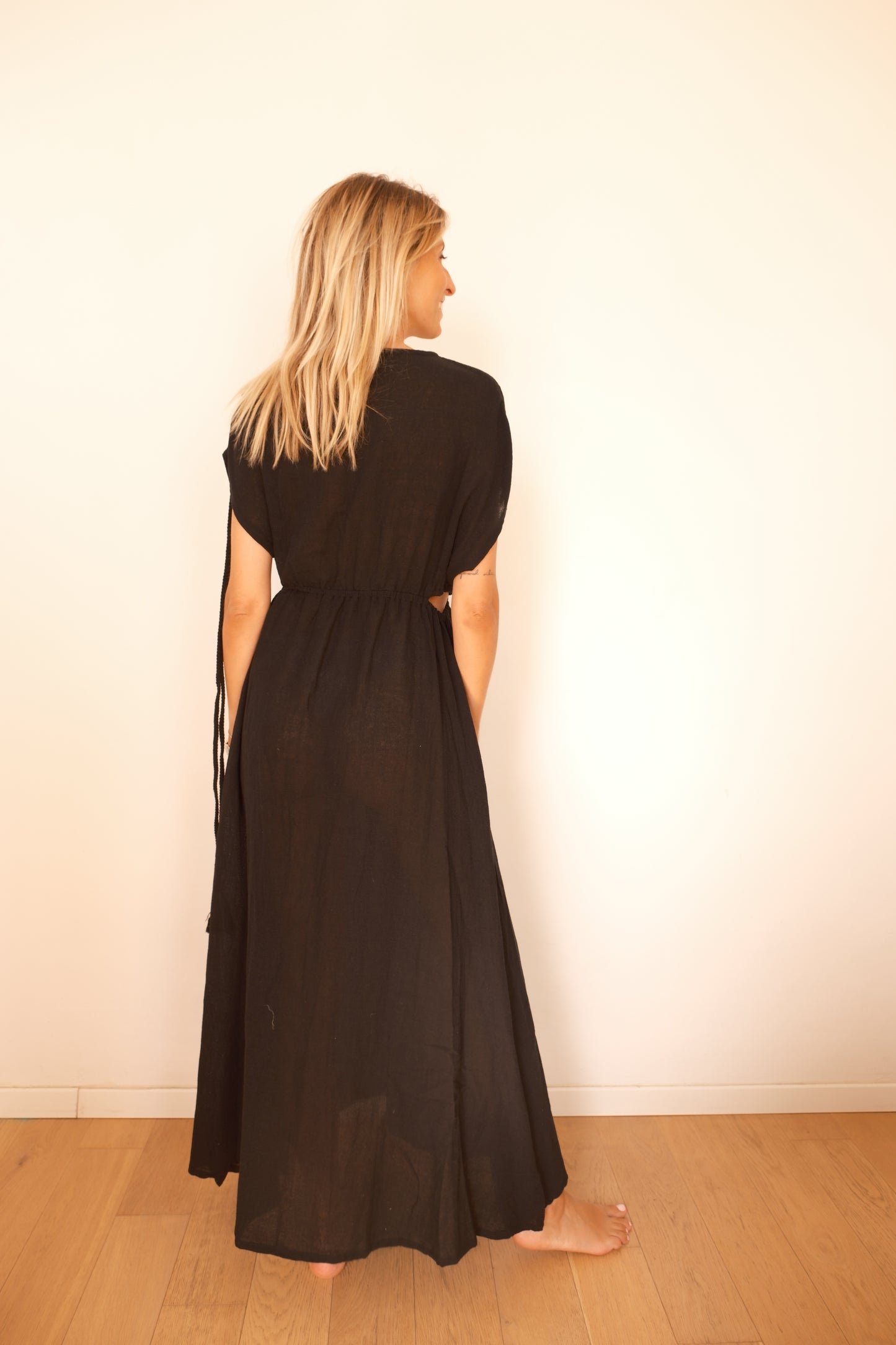 ANANDA DRESS — Robe longue ajourée