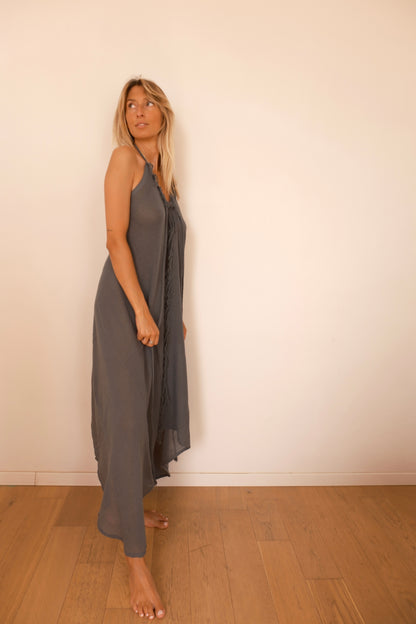 KALI DRESS METAL — Robe longue dos nu