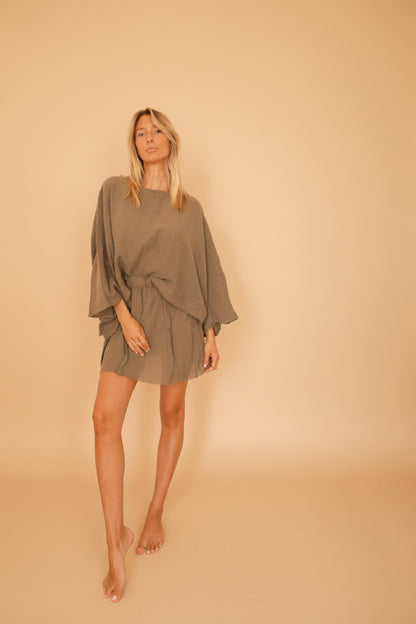 KARMA TOP — Haut fluide manches kimono
