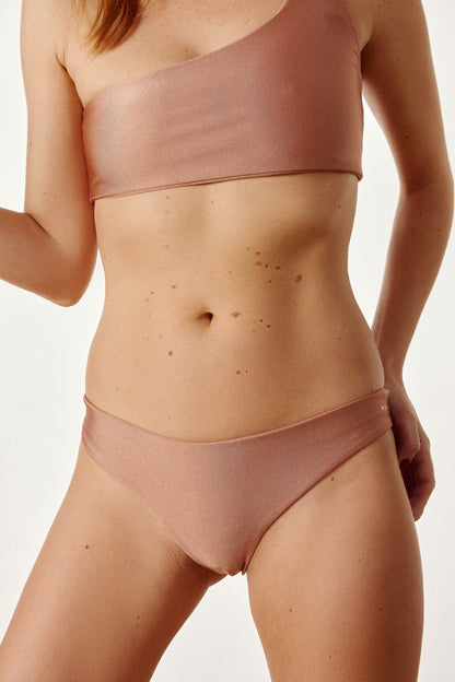 Bas de bikini rose irisé