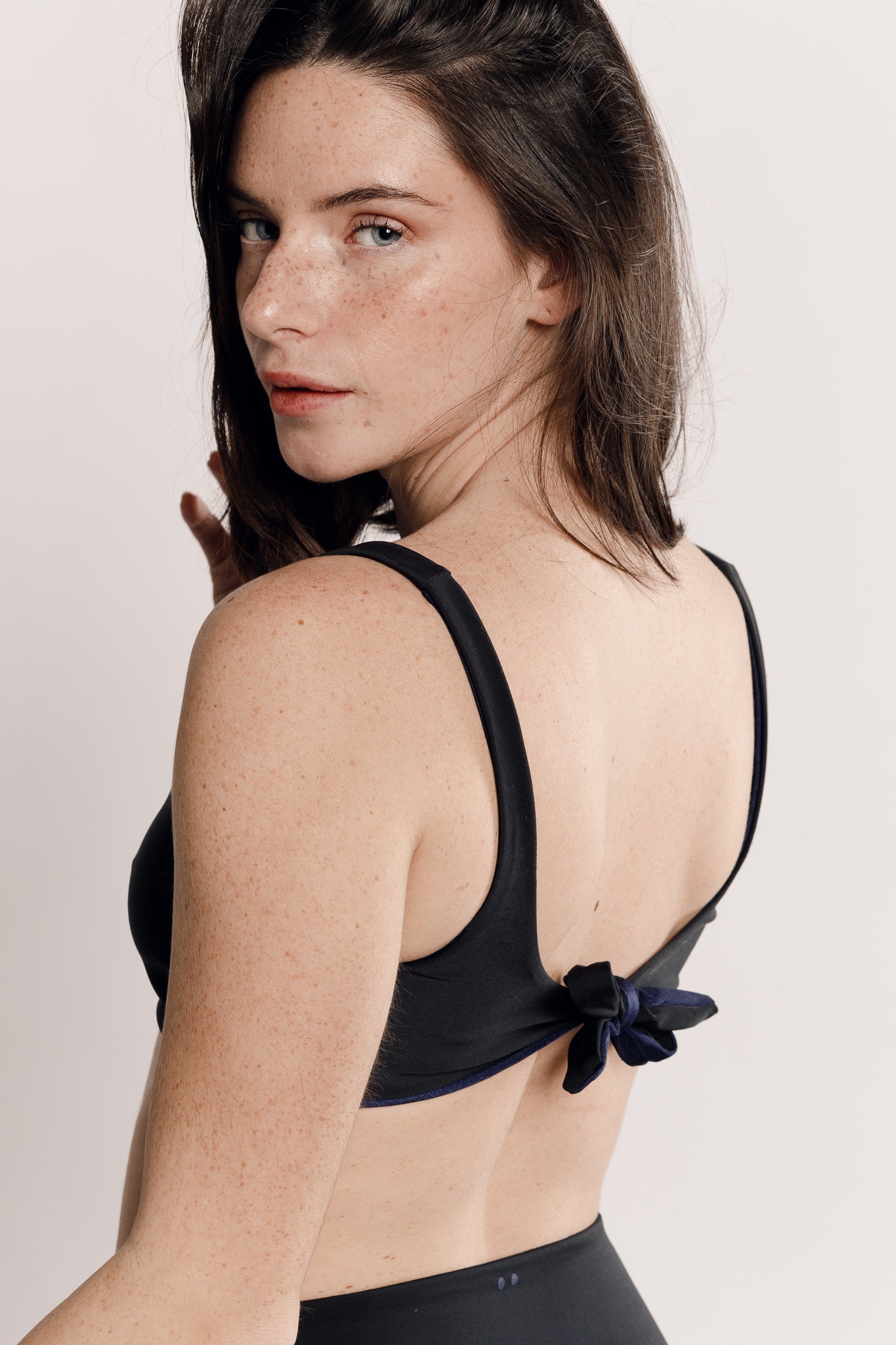 Maillot de bain deux pièces noir réversible