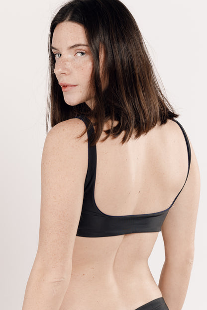 Maillot de bain deux pièces noir réversible