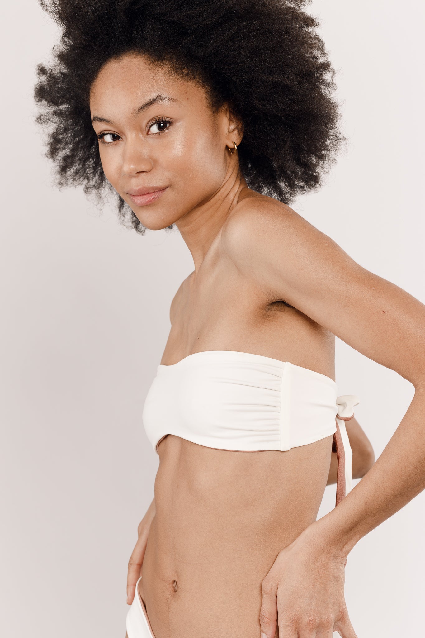 Maillot de bain deux pièces blanc réversible