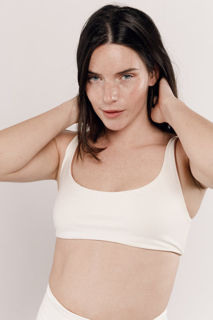 Maillot de bain deux pièces blanc réversible