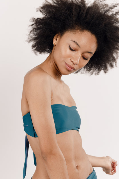Maillot de bain deux pièces vert réversible