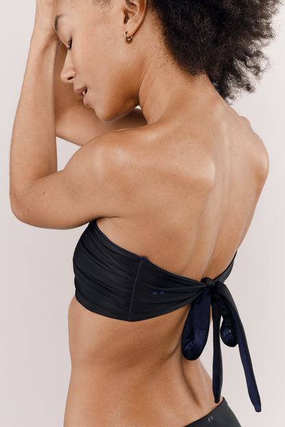 Maillot de bain deux pièces noir réversible