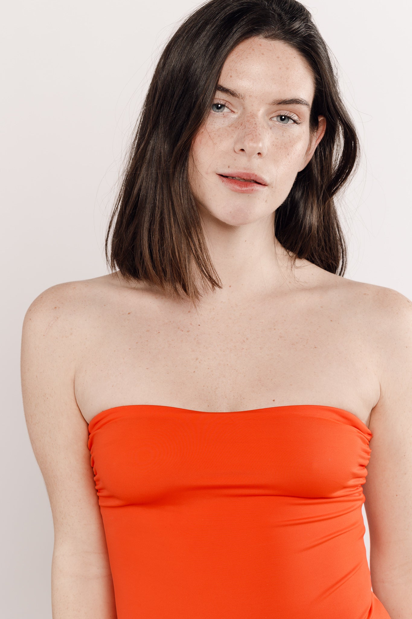 Maillot de bain une pièce orange réversible
