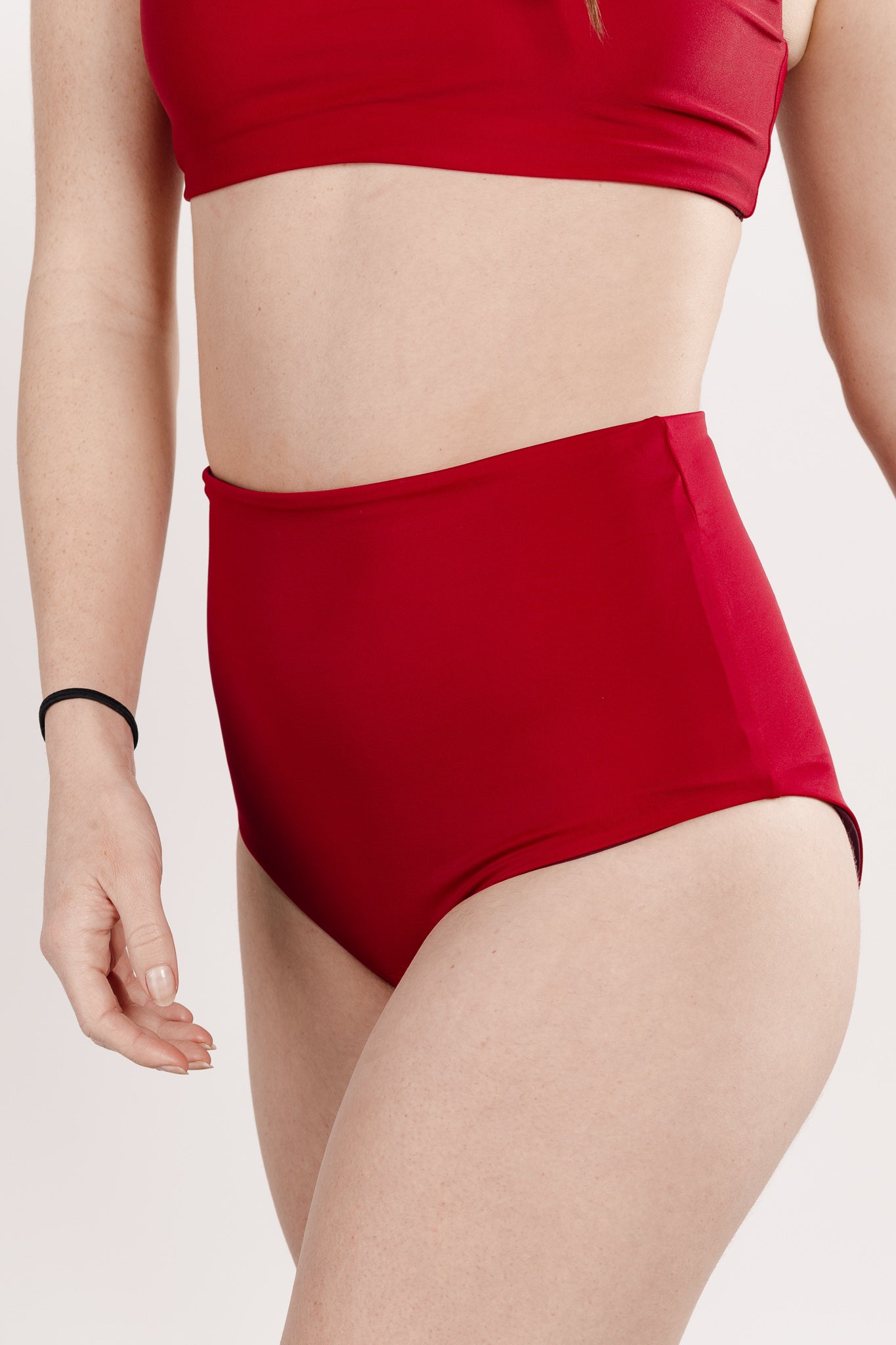 Maillot de bain deux pièces rouge réversible