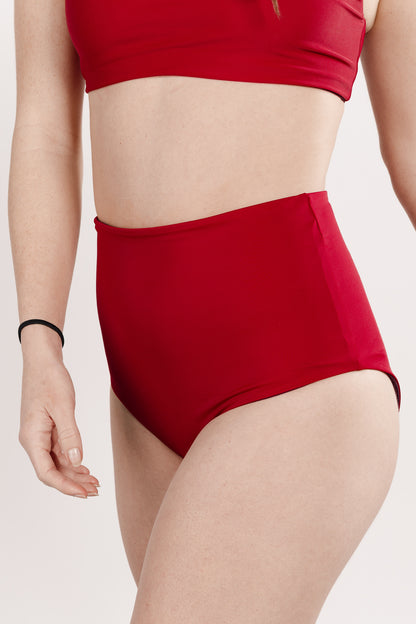Maillot de bain deux pièces rouge réversible