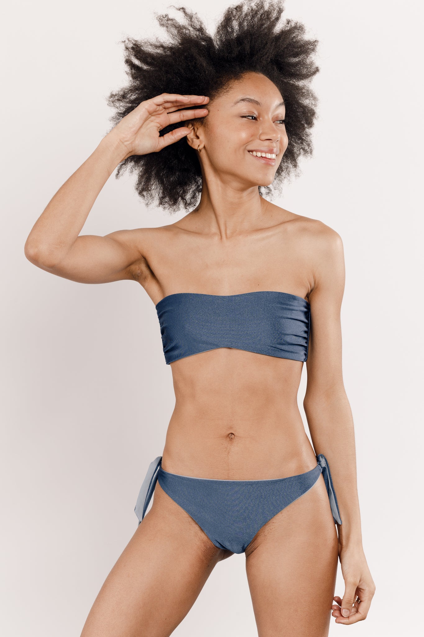 Maillot de bain bleu réversible