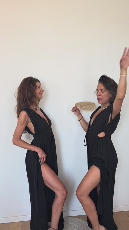 SITA DRESS BLACK — Robe longue